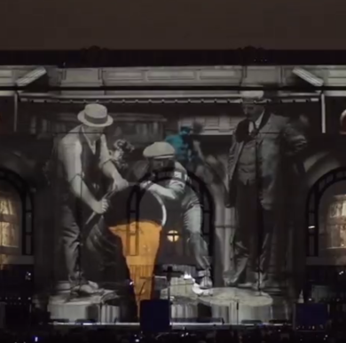 Union Station projection mapping